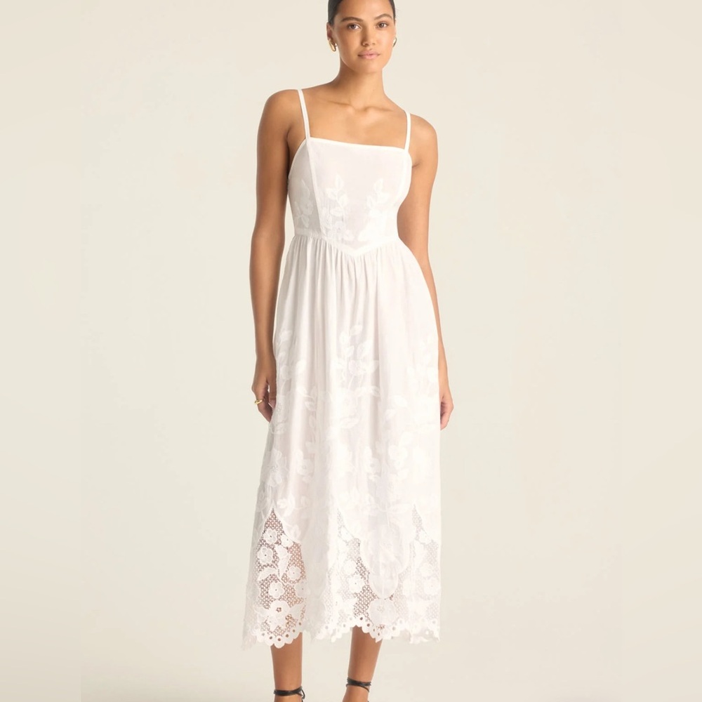 Vitamin A White Sleeveless Maxi Dress NWOT Never Before Worn